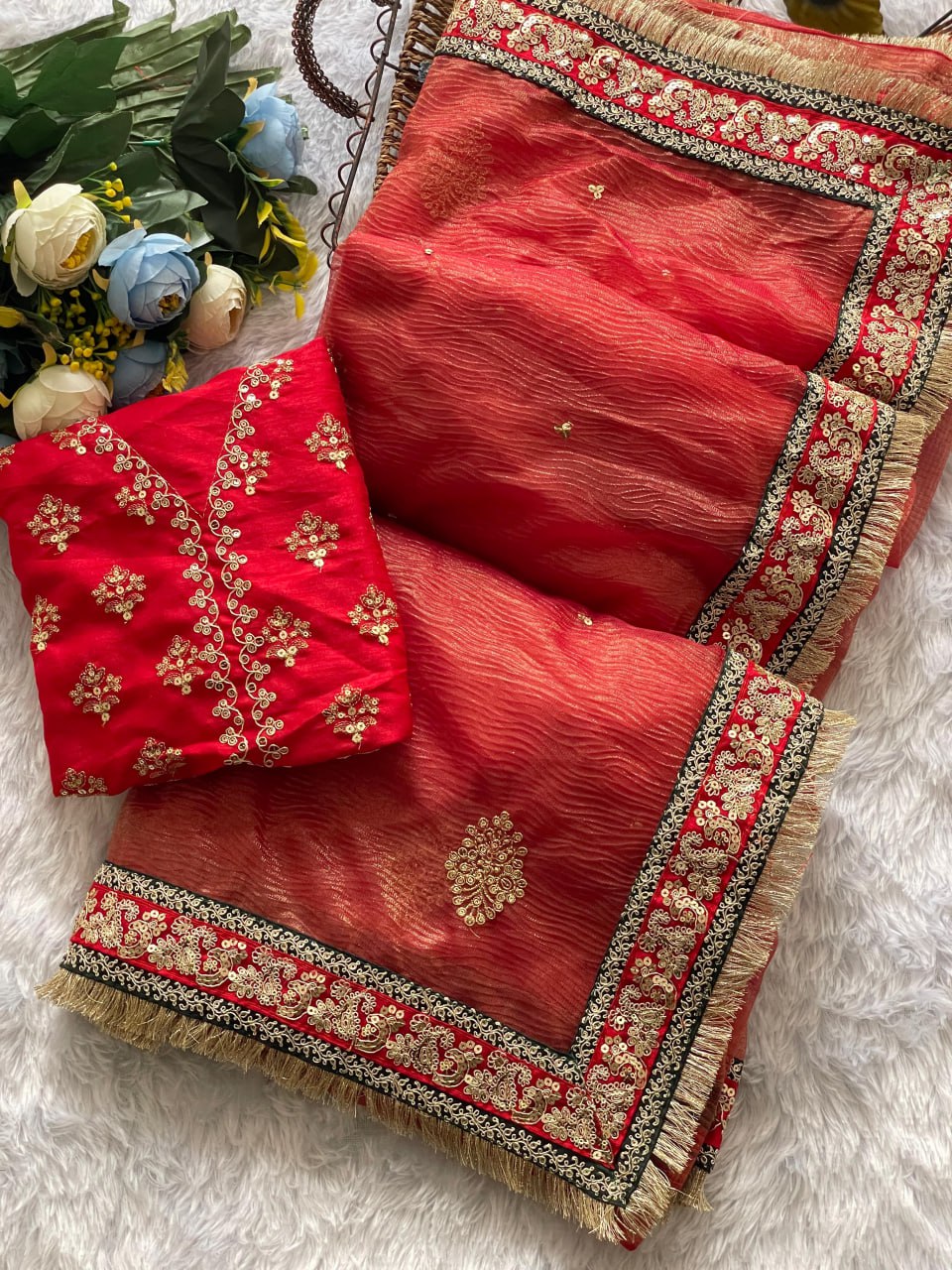 HEAVY SOFT BANARASI CRUSH SILK